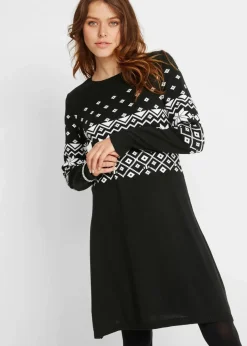 Strickkleid mit Norwegermuster