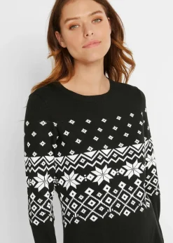 Strickkleid mit Norwegermuster