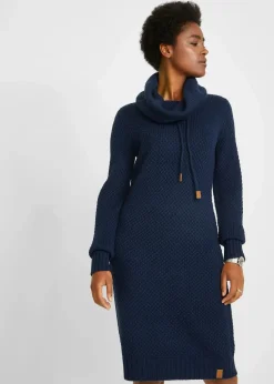 Strickkleid mit Schalkragen