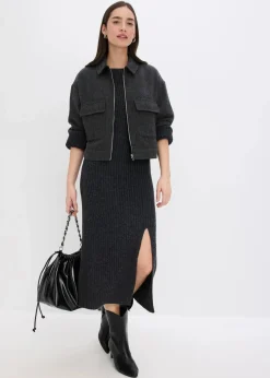 Strickkleid mit Schlitz