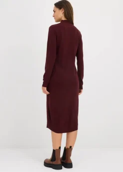 Strickkleid mit Stehkragen