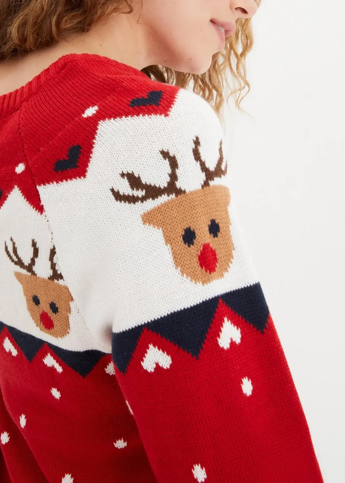 Strickkleid mit Weihnachtsmotiv