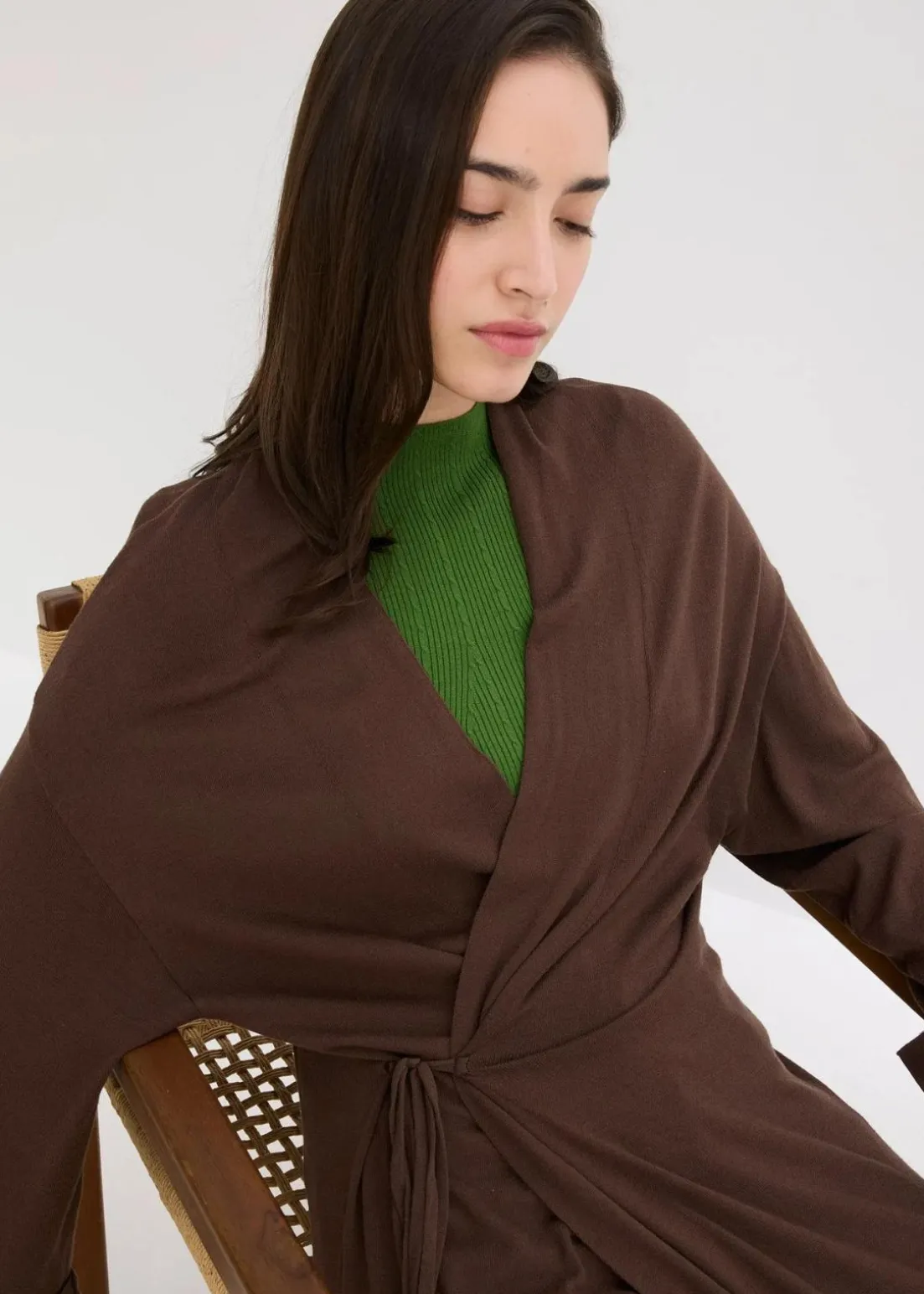 Strickmantel aus softem Viskose-Mix