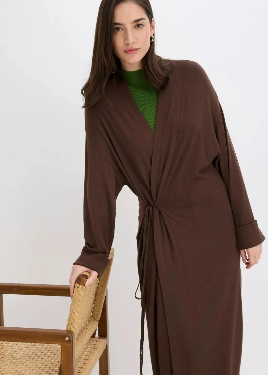 Strickmantel aus softem Viskose-Mix