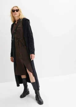 Strickmantel aus weichem Federgarn