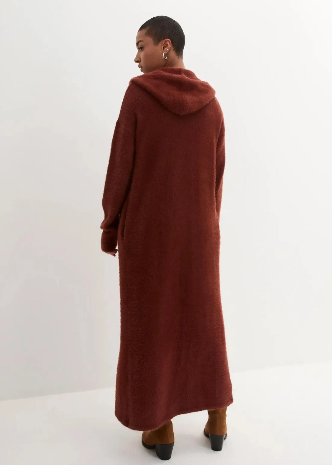 Strickmantel aus weichem Federgarn