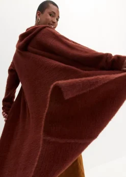 Strickmantel aus weichem Federgarn