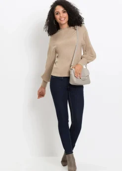 Strickpullover mit Ballonärmeln