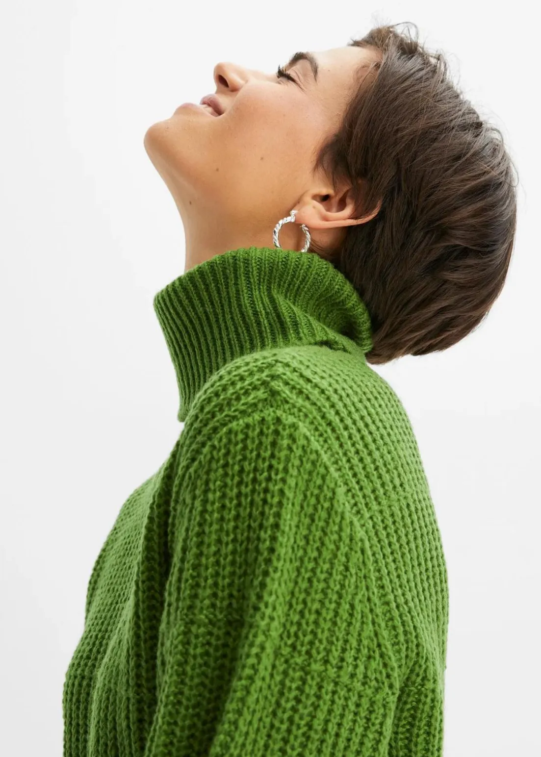 Strickpullover mit Rollkragen