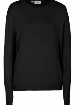 Strick-Pullover mit Rundhals-Ausschnitt