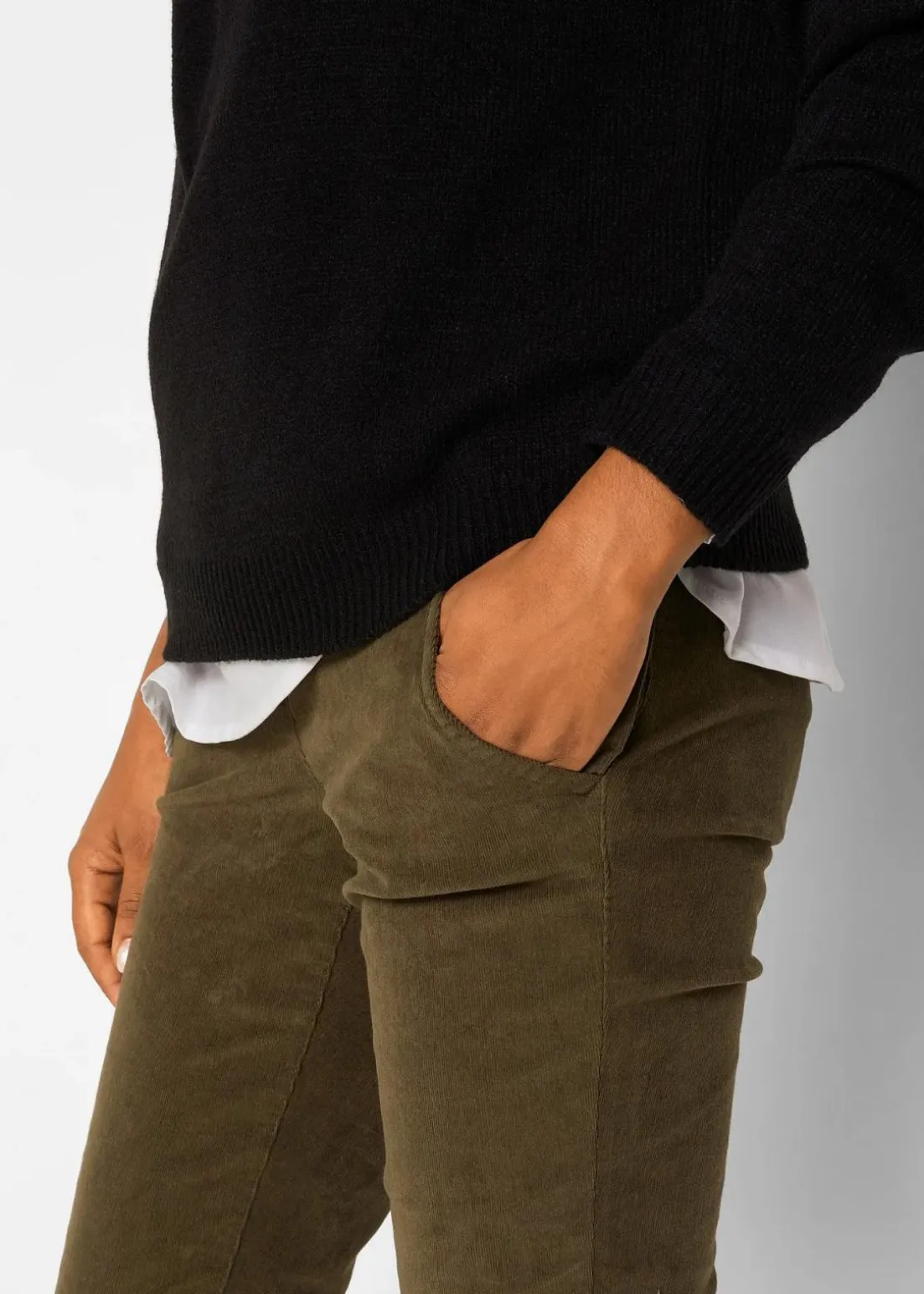 Strick-Pullover mit Rundhals-Ausschnitt