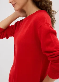 Strick-Pullover mit Rundhals-Ausschnitt