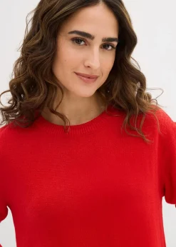 Strick-Pullover mit Rundhals-Ausschnitt