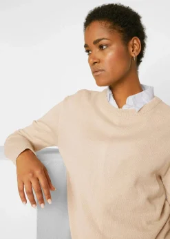 Strick-Pullover mit Rundhals-Ausschnitt