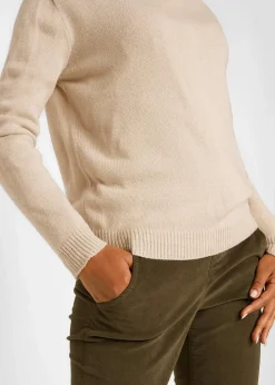 Strick-Pullover mit Rundhals-Ausschnitt