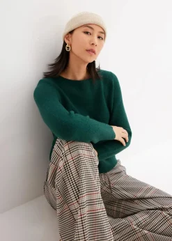 Strickpullover mit U-Boot-Ausschnitt