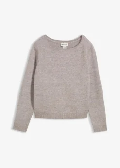 Strickpullover mit U-Boot-Ausschnitt