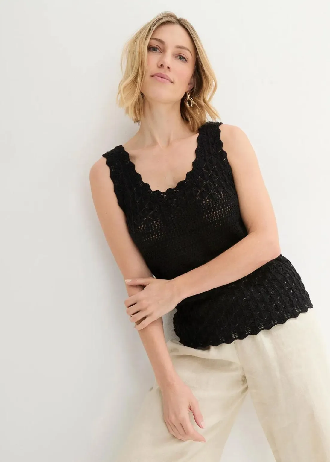 Stricktop aus Baumwolle