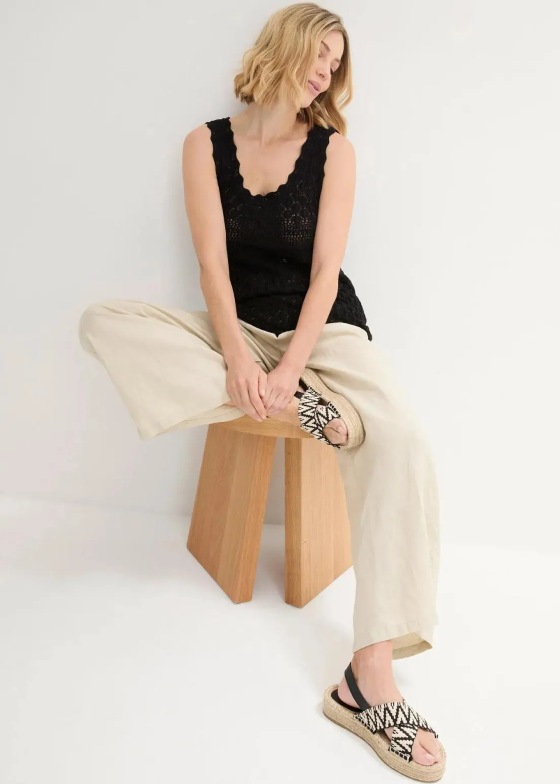 Stricktop aus Baumwolle