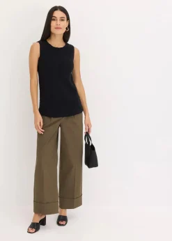 Stricktop aus Baumwolle mit Noppenstruktur