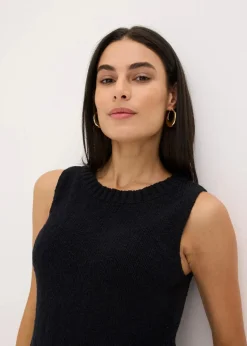 Stricktop aus Baumwolle mit Noppenstruktur