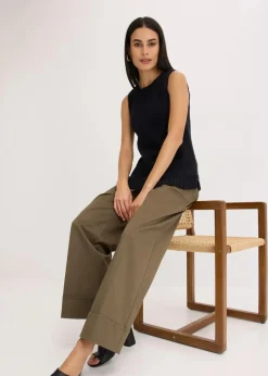 Stricktop aus Baumwolle mit Noppenstruktur