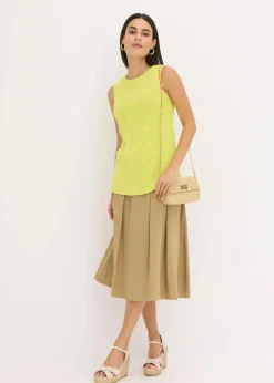 Stricktop aus Baumwolle mit Noppenstruktur