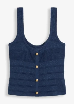 Stricktop mit metallic Effekt