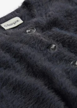 Strick-Weste aus Federgarn-Viskose-Mix