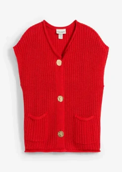 Strick-Weste mit Taschen