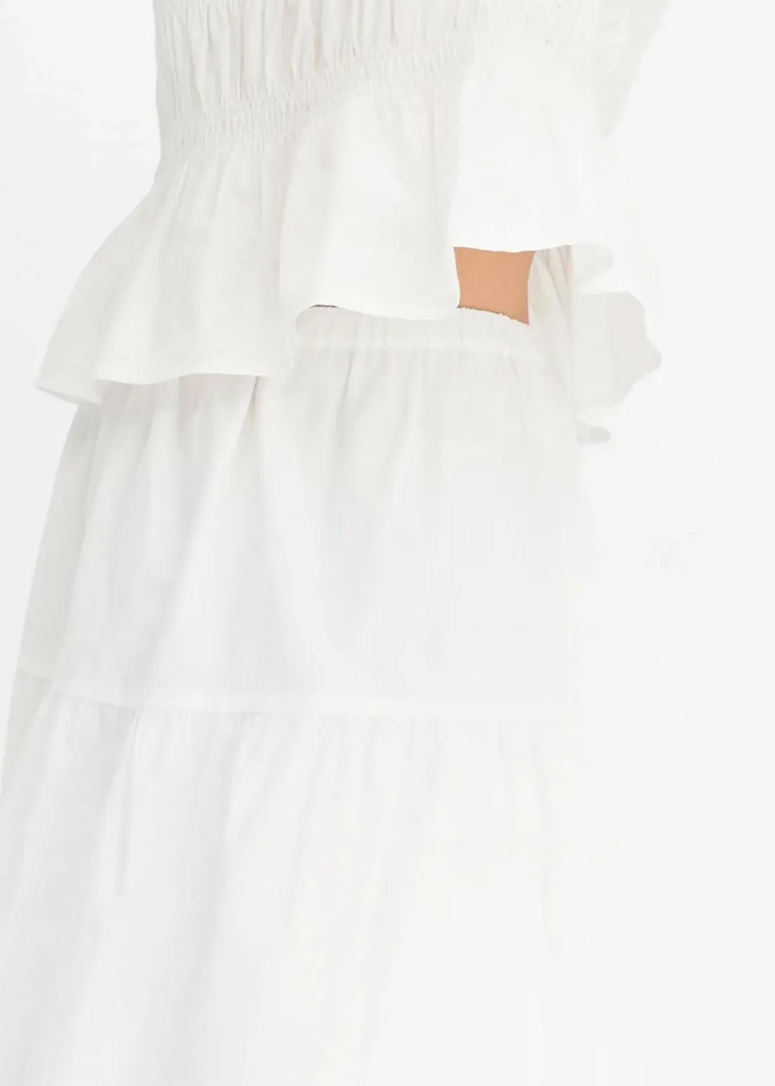 Stufenrock mit Lochstickerei