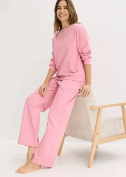 Sweat Hausanzug mit Biesen