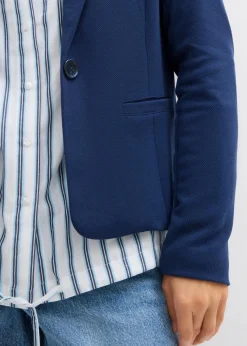 Sweatblazer mit fließender Viskose