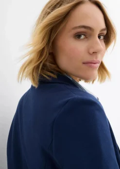 Sweatblazer mit fließender Viskose