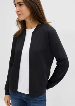 Sweatjacke aus Scuba mit Reißverschluss