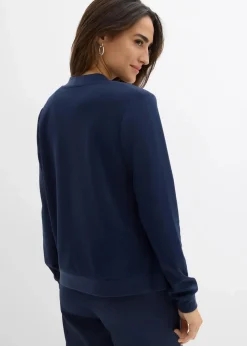 Sweatjacke aus Scuba mit Reißverschluss