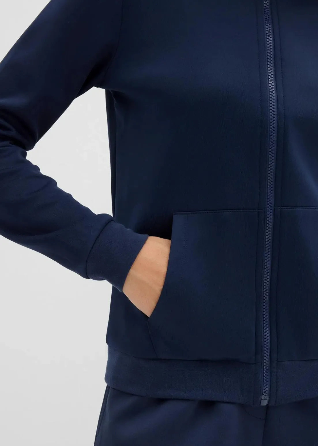 Sweatjacke aus Scuba mit Reißverschluss