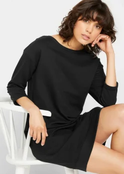Sweatkleid, 3/4 Arm, innen weich angerauht