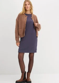 Sweatkleid, 3/4 Arm, innen weich angerauht