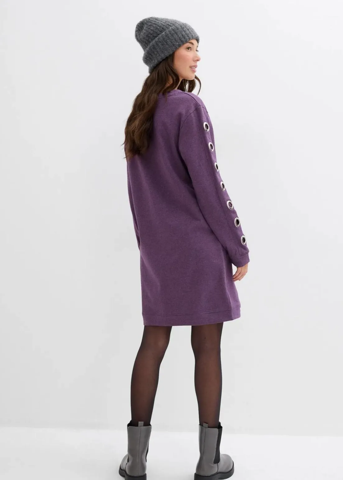 Sweatkleid mit Ösen