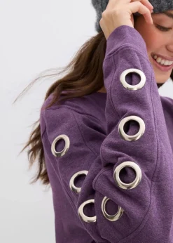 Sweatkleid mit Ösen