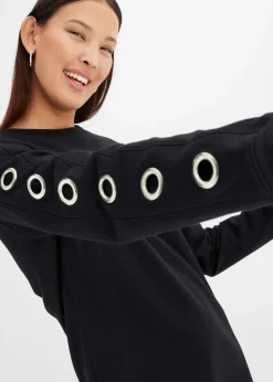 Sweatkleid mit Ösen