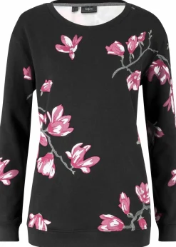 Sweatshirt aus reiner Baumwolle, locker geschnitten