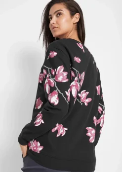 Sweatshirt aus reiner Baumwolle, locker geschnitten