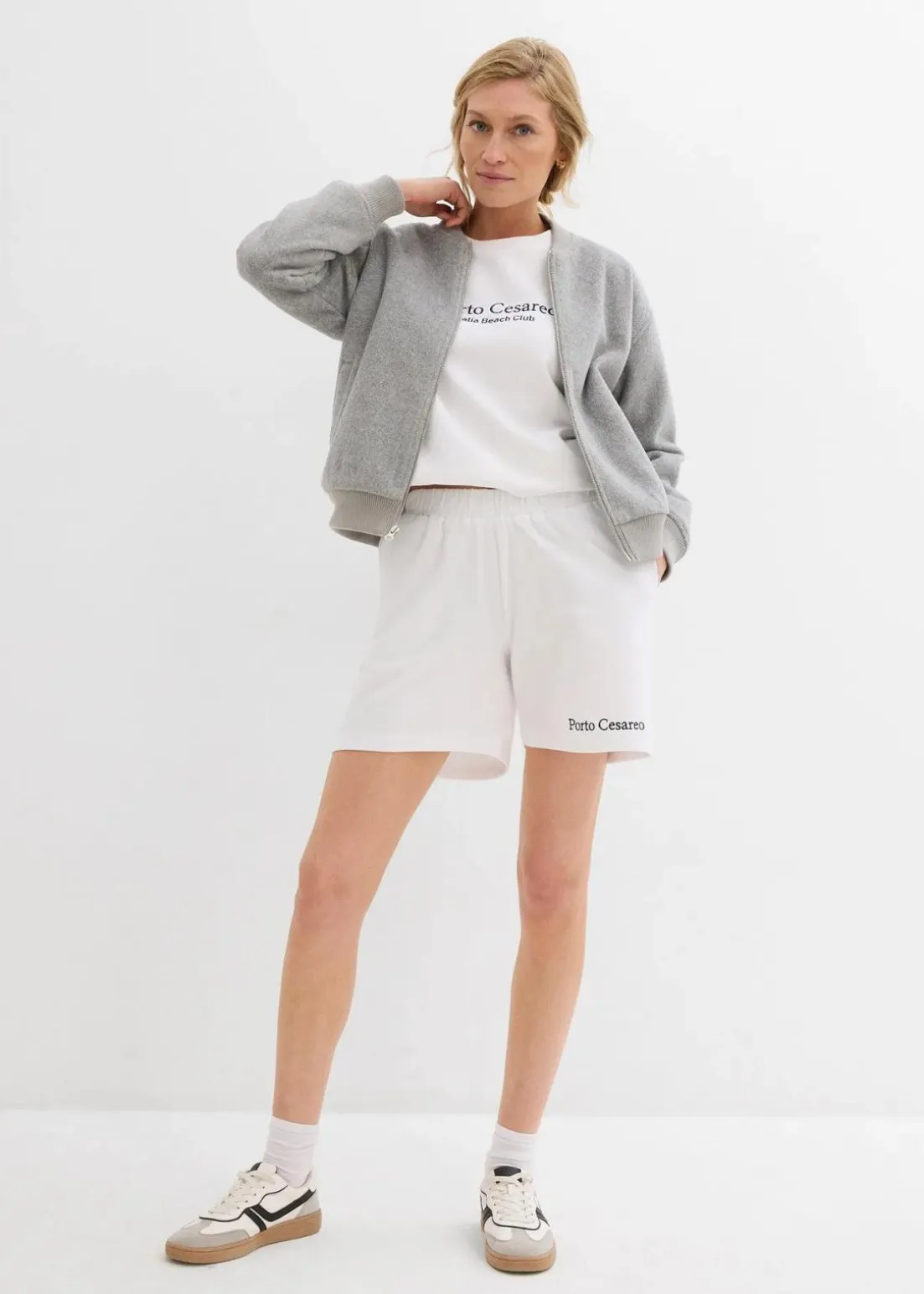 Sweat-Shorts mit Stickerei