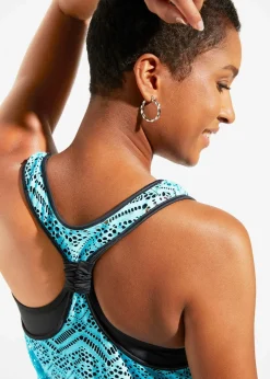 Tankini mit elastischer Spitze (2-tlg. Set)