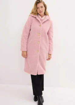 Teddymantel mit Kapuze und Taschen