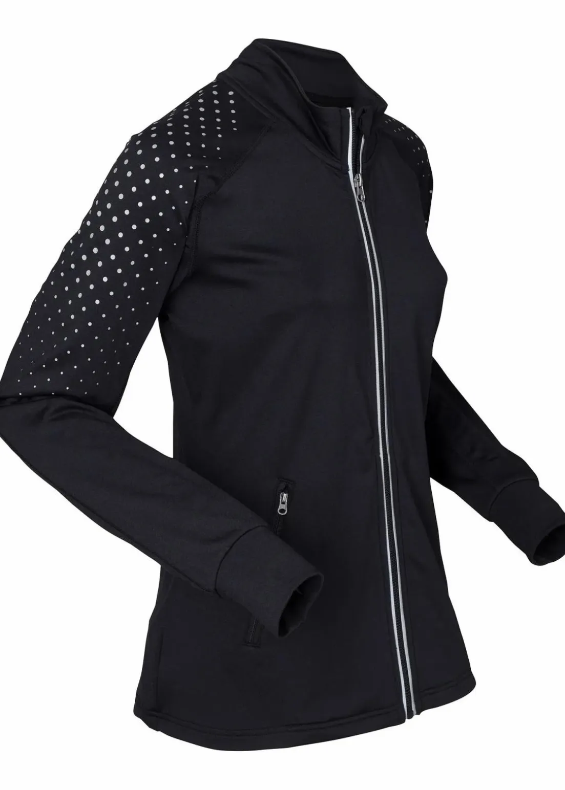 Thermo Sportjacke mit reflektierendem Druck