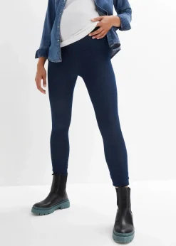 Thermo-Leggings für die Schwangerschaft in Jeansoptik