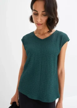 Top aus leichtem Crêpe